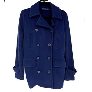 Ralph Lauren Peacoat Cotton Navy Nautical Preppy Classic Size Small S Women's